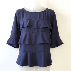 Ann Taylor Ruffle Tier Blouse